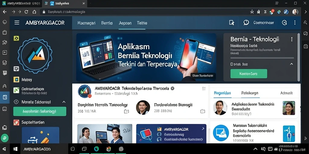 Antarmuka AMBYARGACOR yang modern dan responsif.