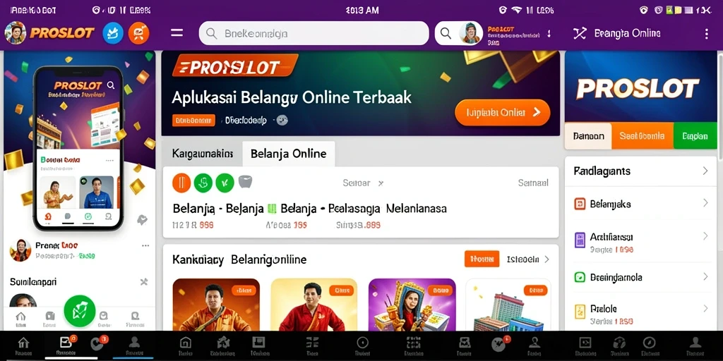 Antarmuka aplikasi PROSLOT yang user-friendly untuk belanja online.
