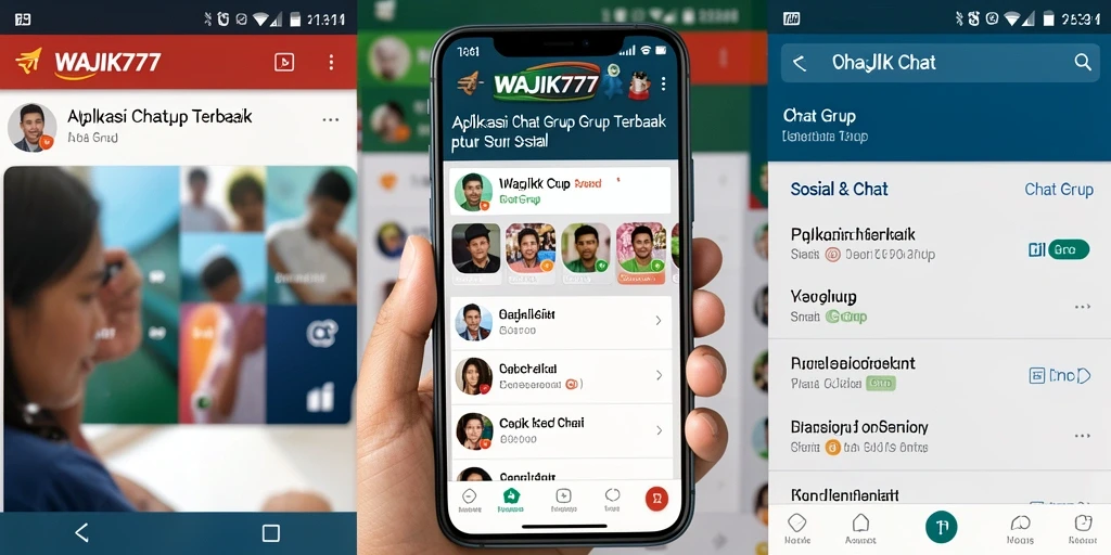 Tampilan antarmuka WAJIK777 yang user-friendly untuk chat grup.